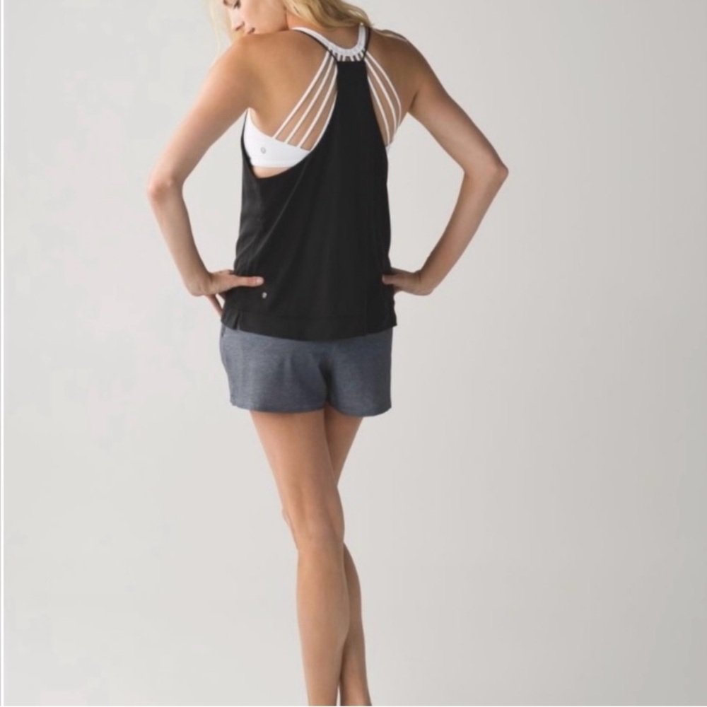 Lululemon Wake & Flow Black Spaghetti Strap Women's Top